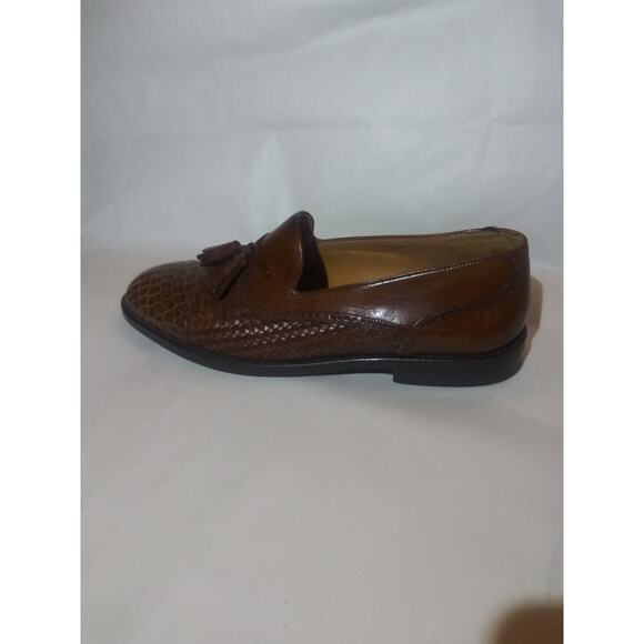 MEZLAN Carmel Tassel Loafers Dress Shoes Sz. 9.5 M Crocodile Woven Spain main image 9